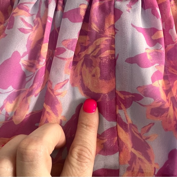 Amanda Uprichard Floral Blouse Purple and Pink Small - Picture 6 of 7